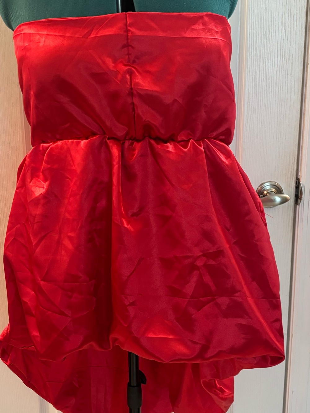 Strapless Red Party Dress - Elegant Holiday Style